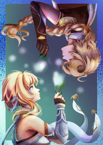 Genshin Impact Aether Lumine Genshin Impact Aether Lumine